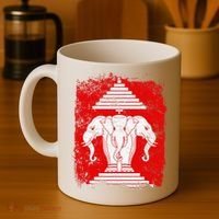 Laos Erawan Three Headed Elephant Kingdom of Laos Coffee Mug thumb 4