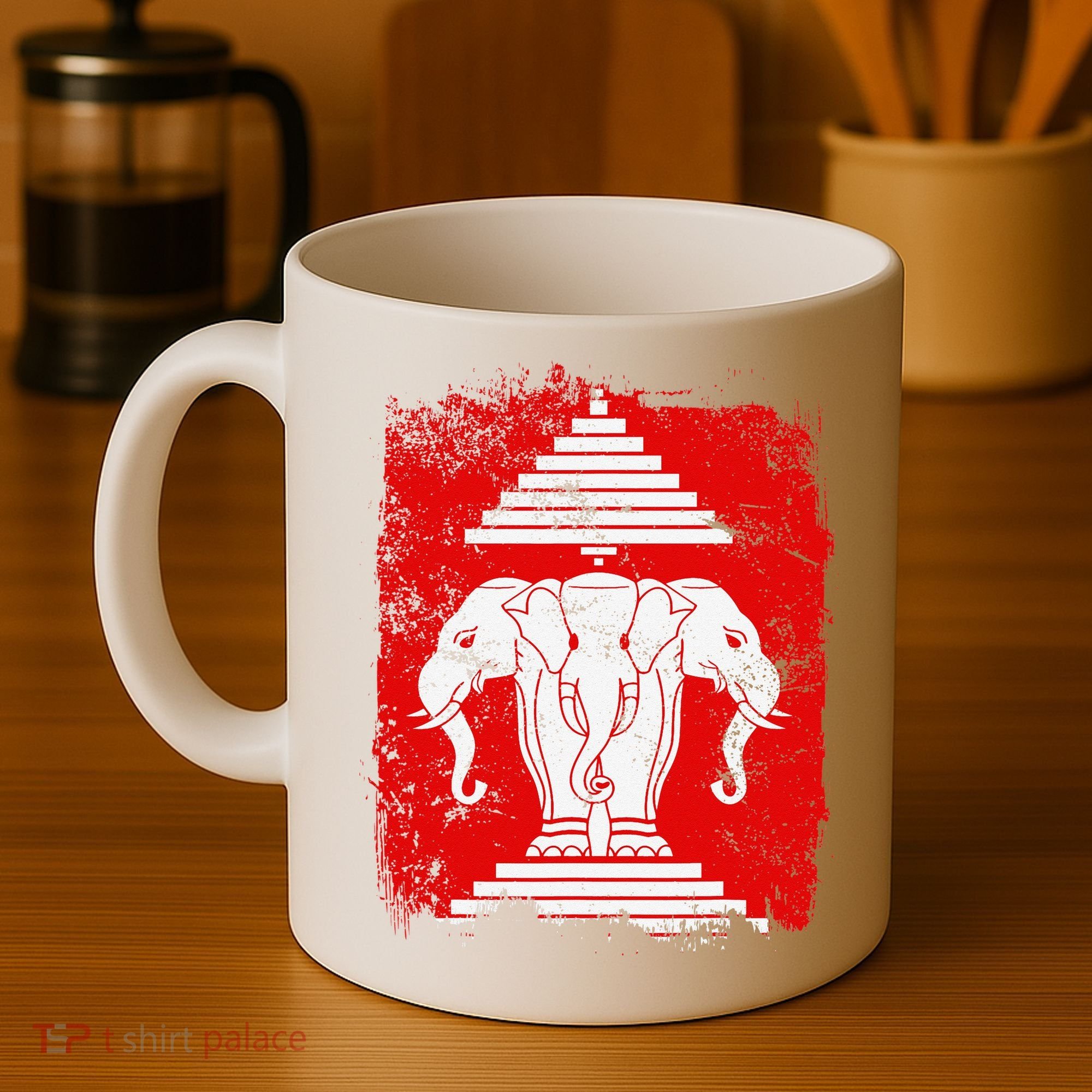 Laos Erawan Three Headed Elephant Kingdom of Laos Coffee Mug