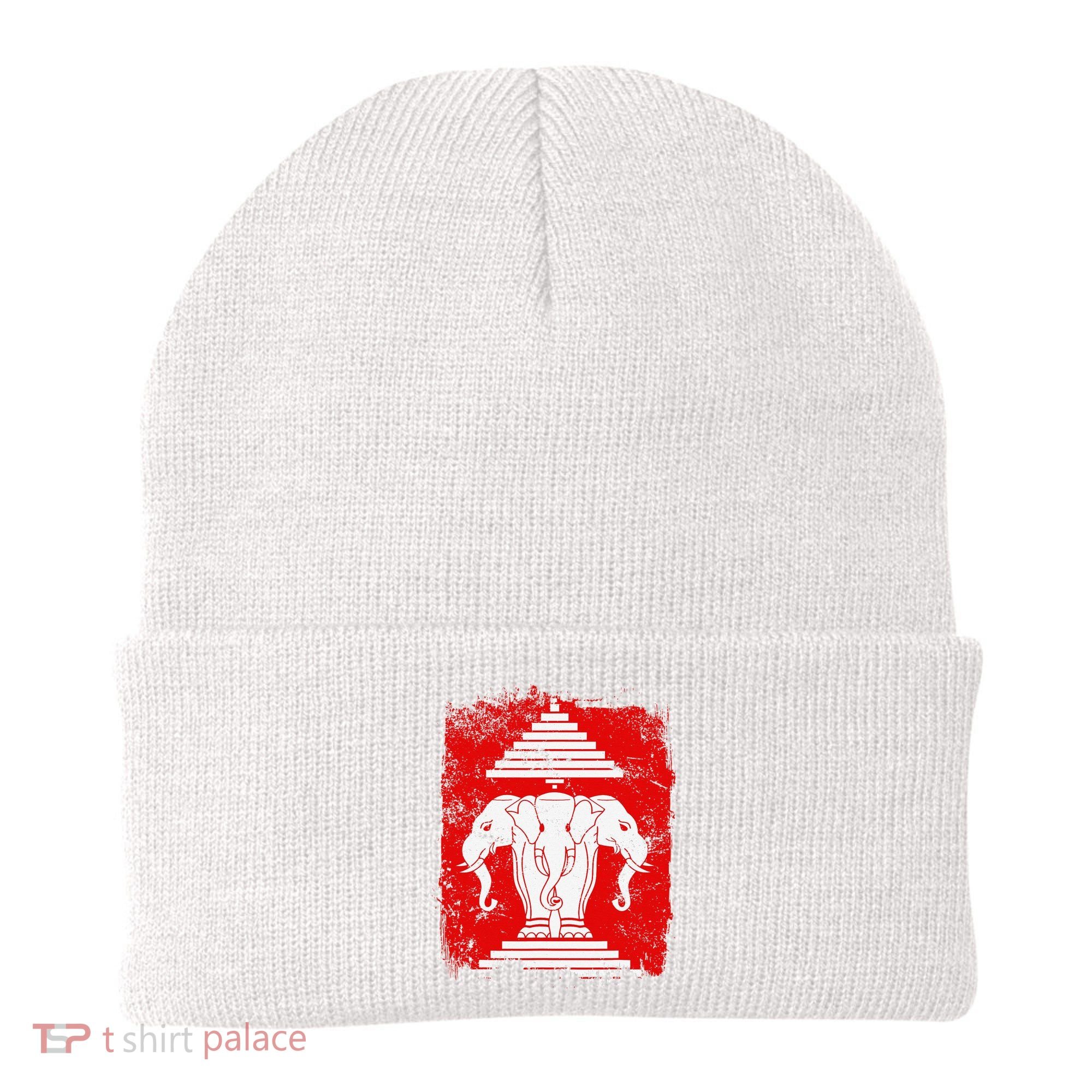 Laos Erawan Three Headed Elephant Kingdom of Laos Beanie