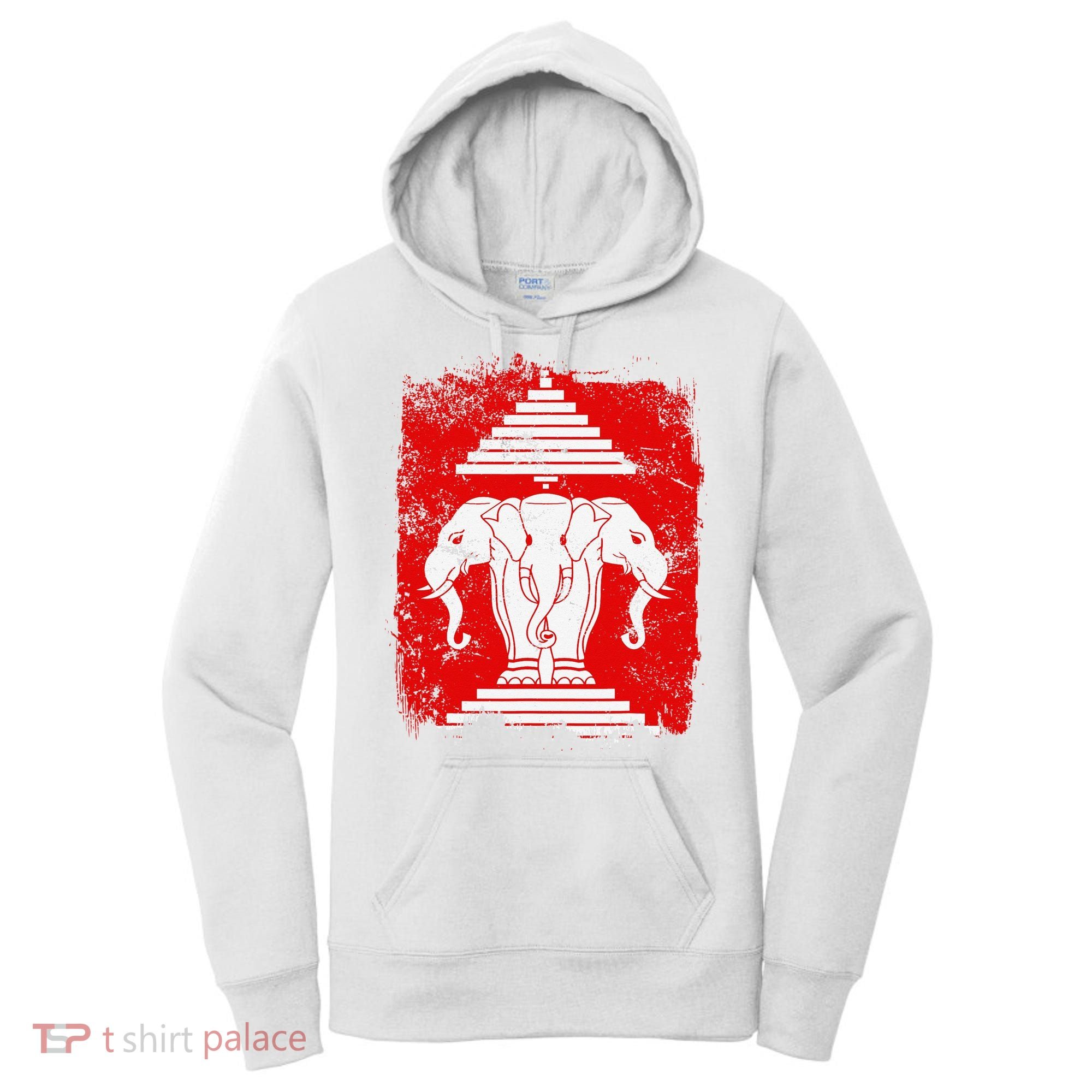 Laos Erawan Three Headed Elephant Kingdom of Laos Women's Hoodie