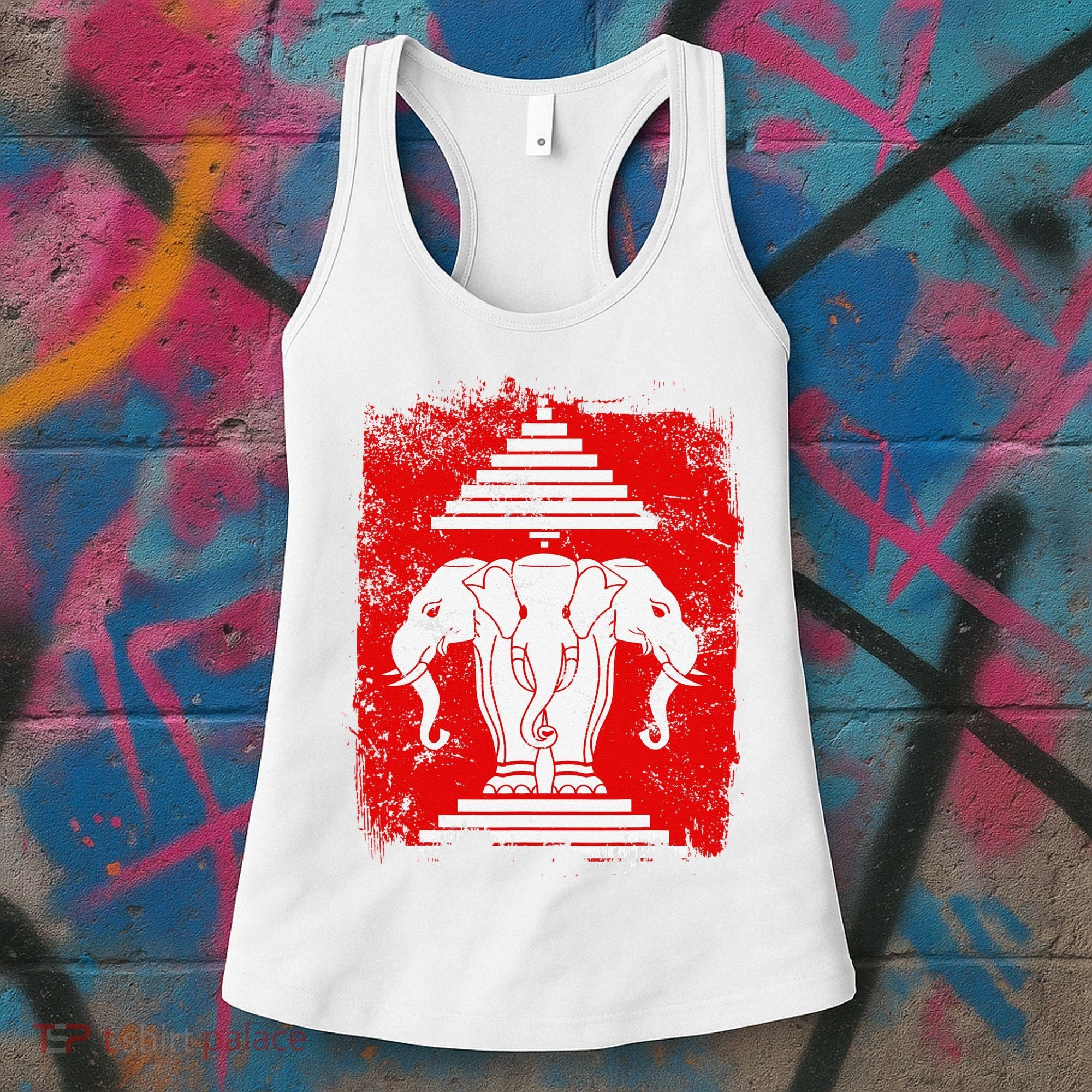 Laos Erawan Three Headed Elephant Kingdom of Laos Women's Tank Top