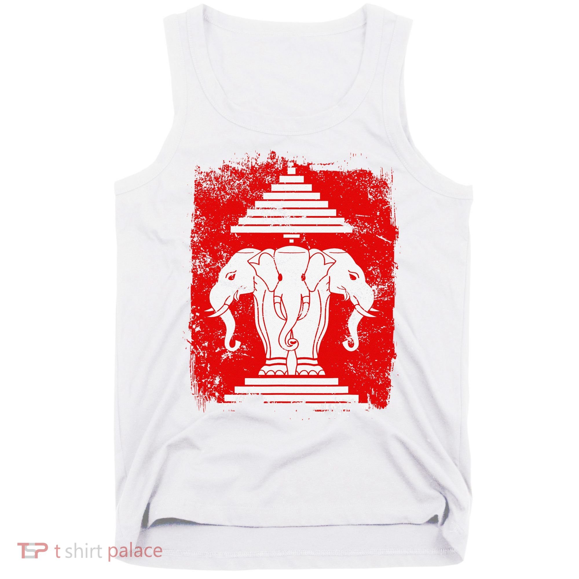 Laos Erawan Three Headed Elephant Kingdom of Laos Tank Top