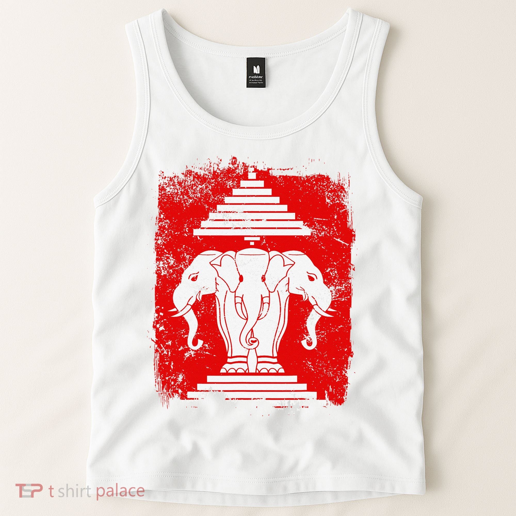 Laos Erawan Three Headed Elephant Kingdom of Laos Tank Top