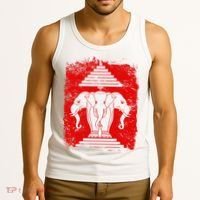 Laos Erawan Three Headed Elephant Kingdom of Laos Tank Top thumb 3