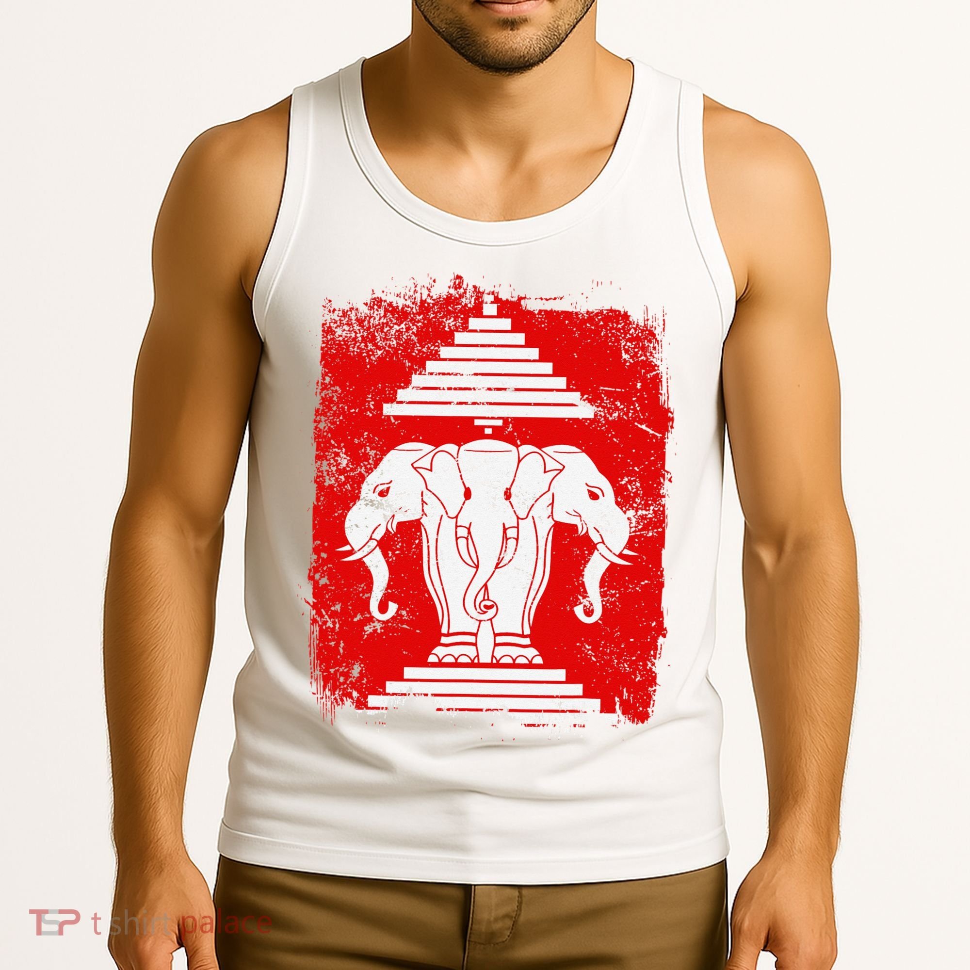 Laos Erawan Three Headed Elephant Kingdom of Laos Tank Top