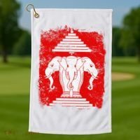 Laos Erawan Three Headed Elephant Kingdom of Laos Golf Towel thumb 1