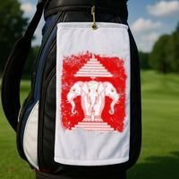 Laos Erawan Three Headed Elephant Kingdom of Laos Golf Towel thumb 2