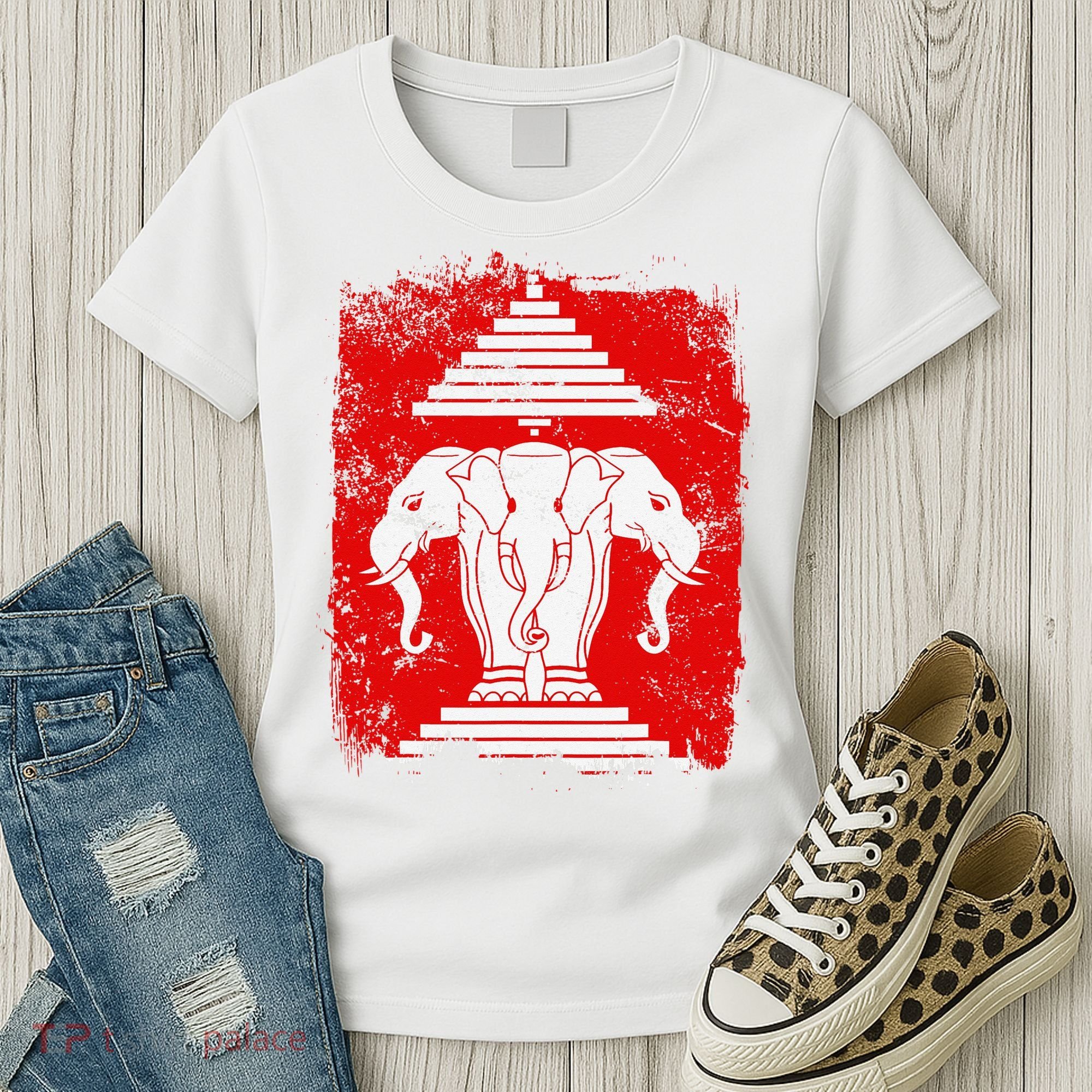 Laos Erawan Three Headed Elephant Kingdom of Laos Women's T-Shirt