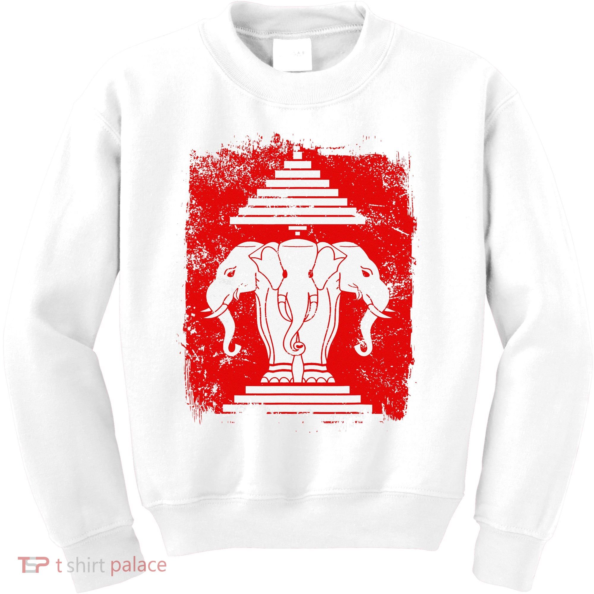 Laos Erawan Three Headed Elephant Kingdom of Laos Kids Sweatshirt