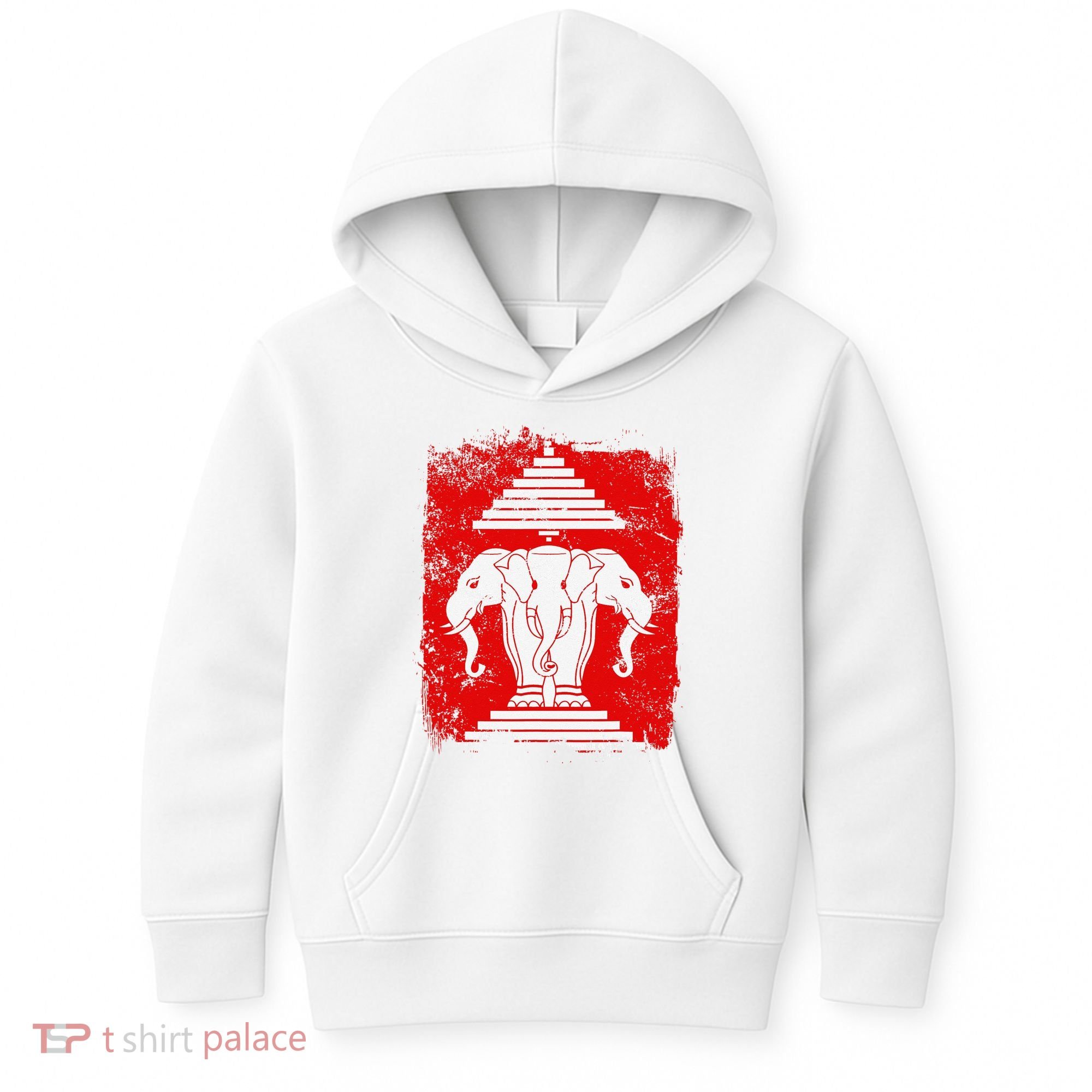 Laos Erawan Three Headed Elephant Kingdom of Laos Kids Hoodie