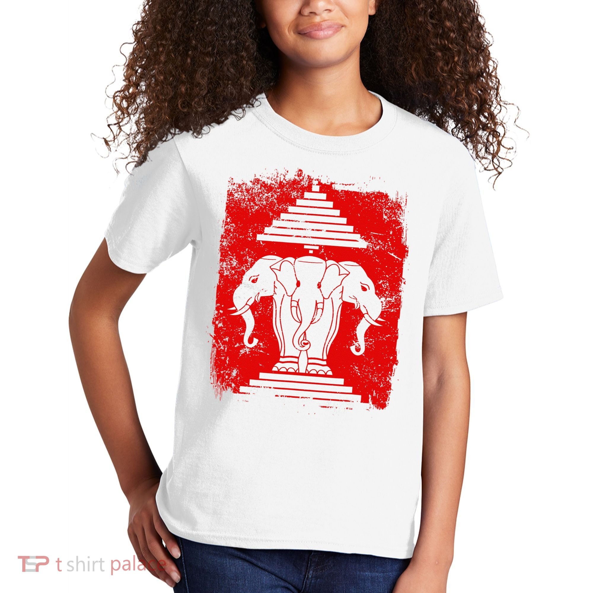 Laos Erawan Three Headed Elephant Kingdom of Laos Kids T-Shirt