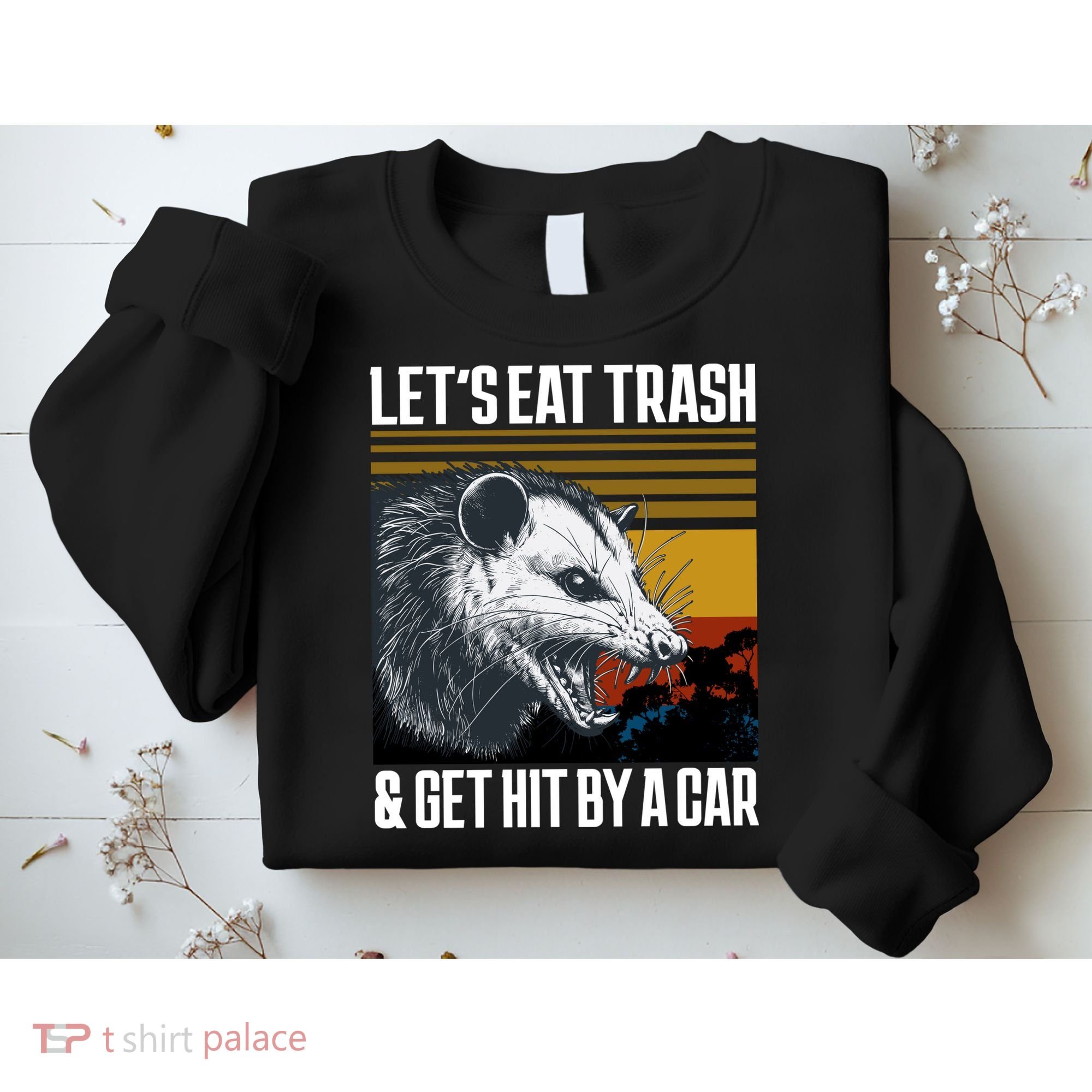LetS Eat Trash Get Hit By A Car Possum Sweatshirt