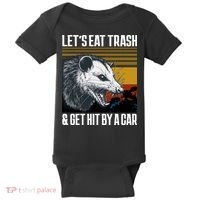LetS Eat Trash Get Hit By A Car Possum Baby Bodysuit thumb 0