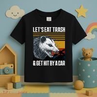 LetS Eat Trash Get Hit By A Car Possum Toddler T-Shirt thumb 3