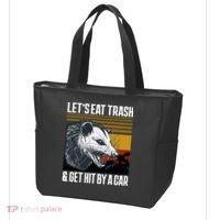 LetS Eat Trash Get Hit By A Car Possum Tote Bag thumb 3