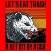 LetS Eat Trash Get Hit By A Car Possum Santa Hat thumb 1