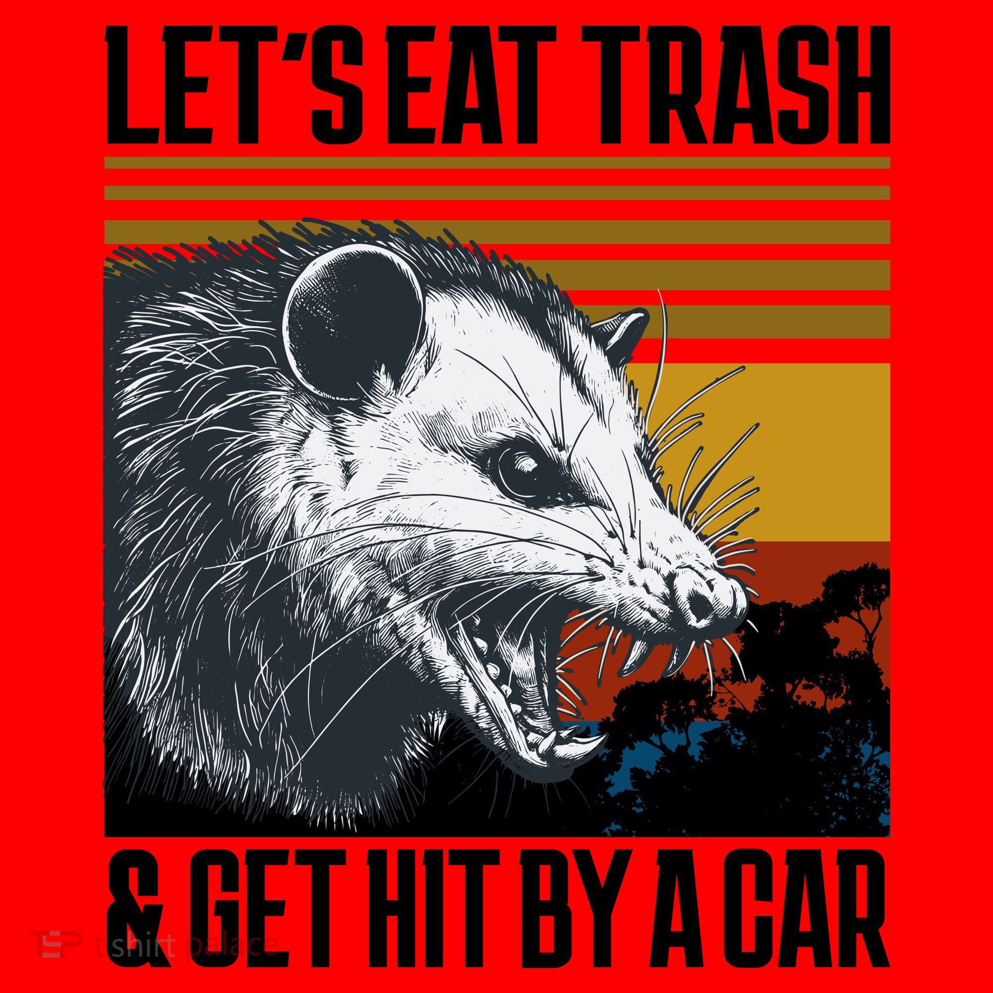 LetS Eat Trash Get Hit By A Car Possum Santa Hat