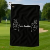 Let's Cuddle Golf Towel thumb 1
