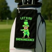 Let's Do The Shenanidance Funny St. Pattys Day Golf Towel thumb 2