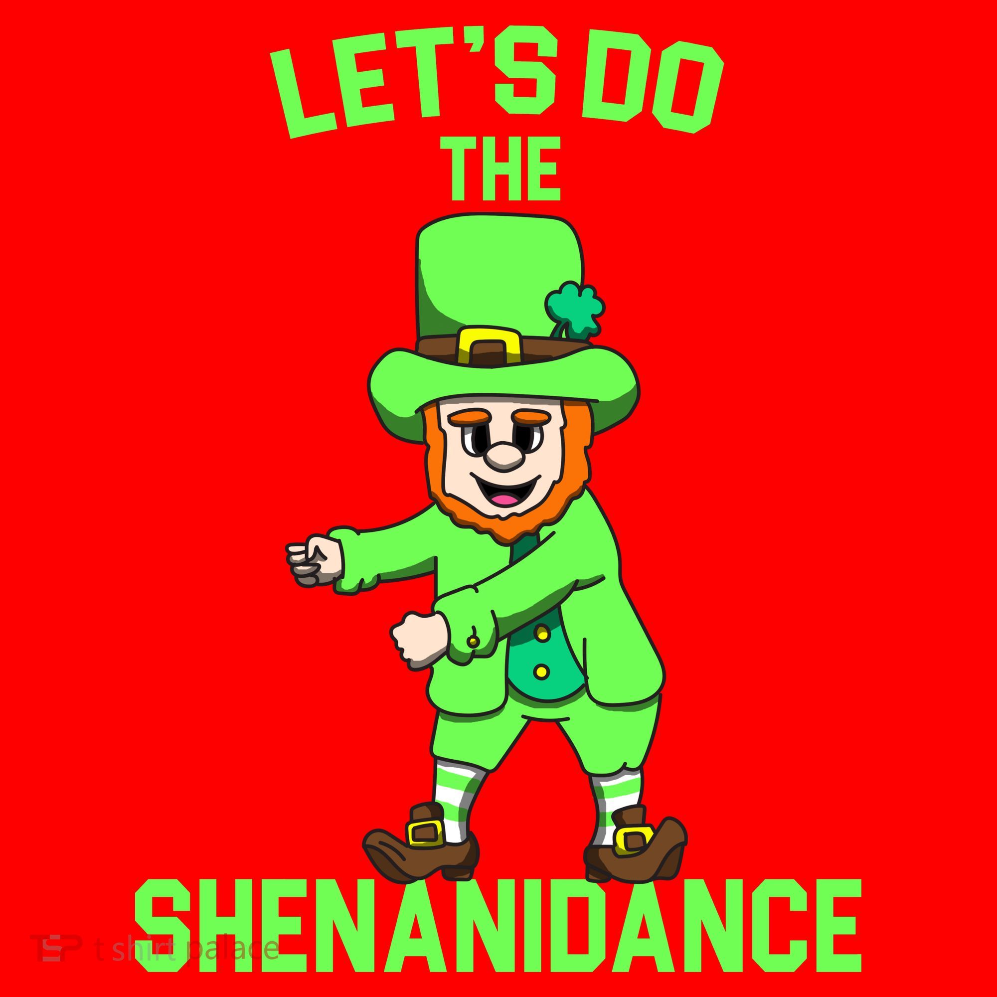 Let's Do The Shenanidance Funny St. Pattys Day Santa Hat