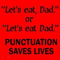 Let's Eat Dad Punctuation Saves Lives Santa Hat thumb 1