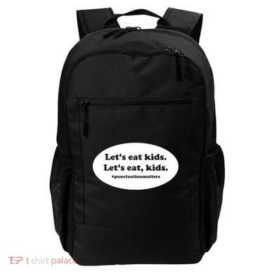 Let's Eat Kids Punctuation Matter Backpack