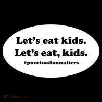 Let's Eat Kids Punctuation Matter Ornament thumb 1
