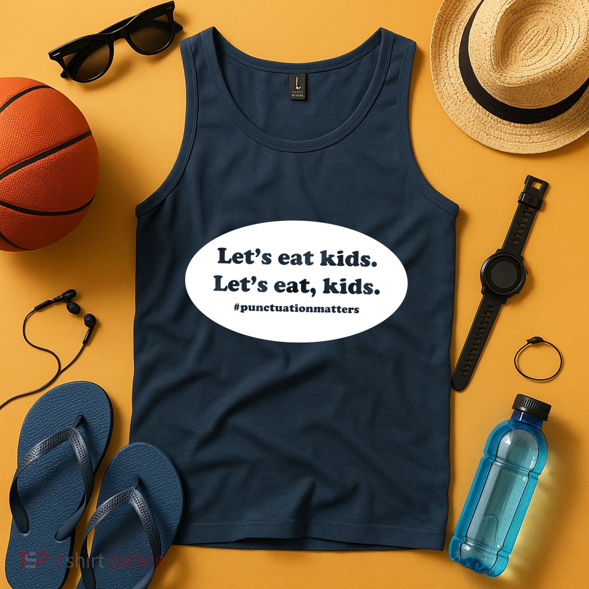 Let's Eat Kids Punctuation Matter Tank Top