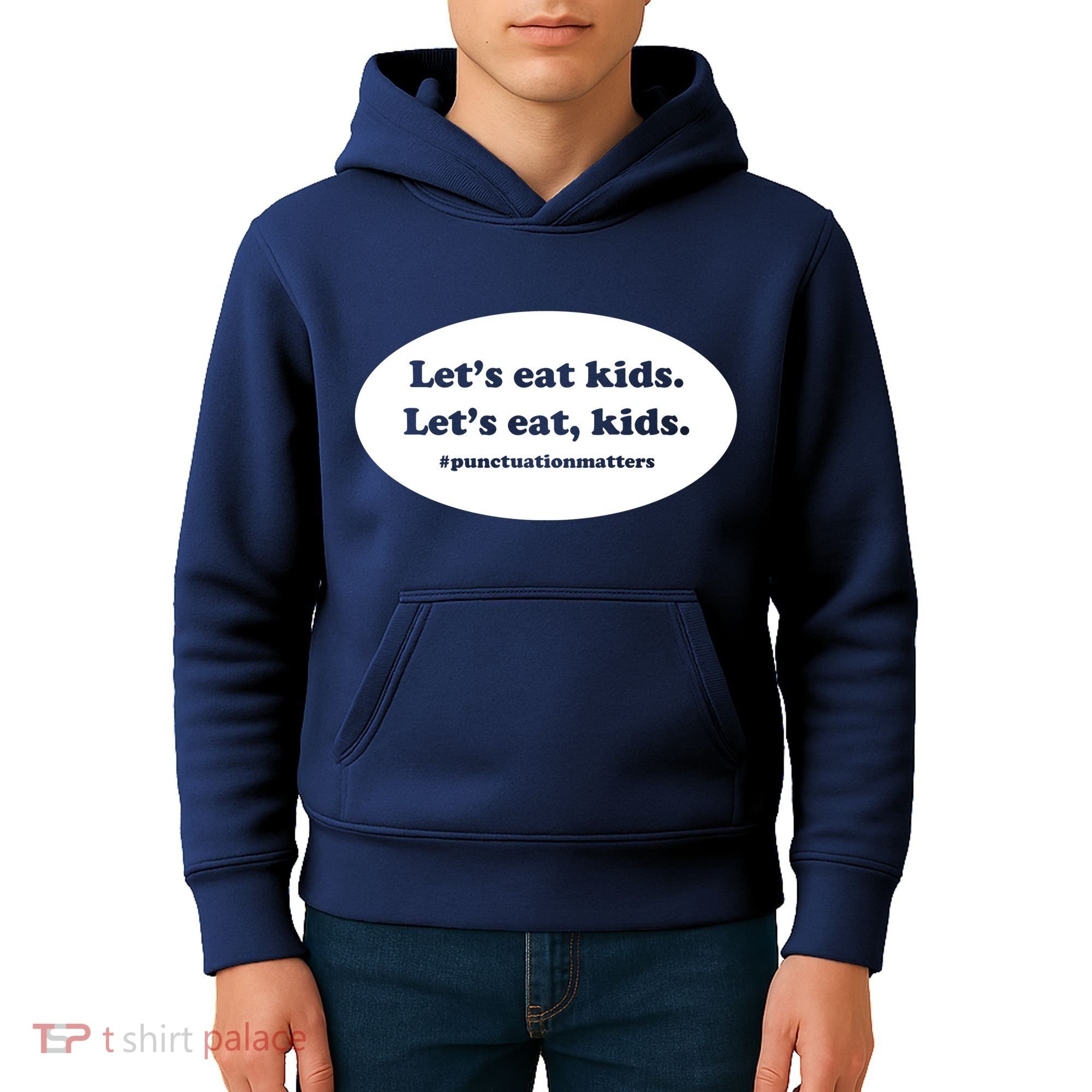 Let's Eat Kids Punctuation Matter Kids Hoodie