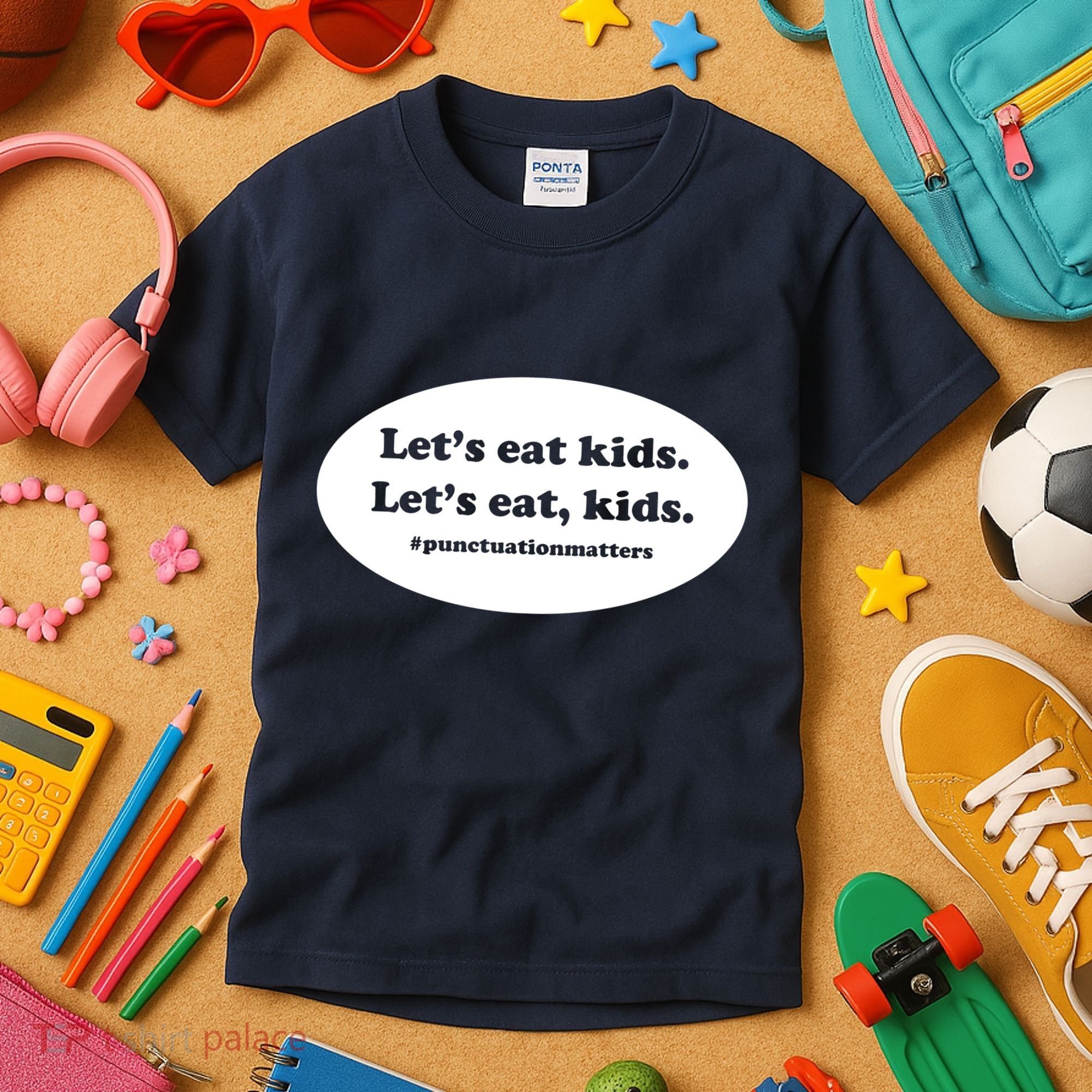 Let's Eat Kids Punctuation Matter Kids T-Shirt