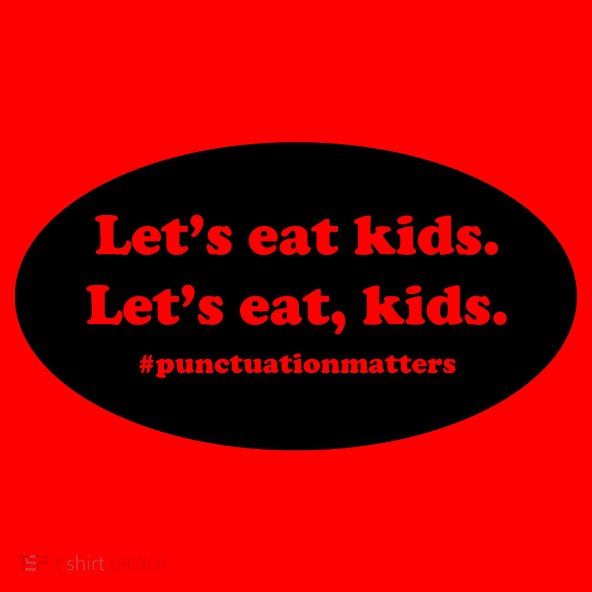 Let's Eat Kids Punctuation Matter Santa Hat
