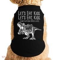 Let's Eat Kids Punctuation Saves Lives Dinosaur Doggie Tank thumb 0