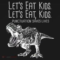 Let's Eat Kids Punctuation Saves Lives Dinosaur Apron thumb 3
