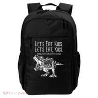 Let's Eat Kids Punctuation Saves Lives Dinosaur Backpack thumb 0