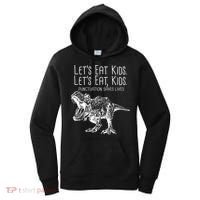 Let's Eat Kids Punctuation Saves Lives Dinosaur Women's Hoodie thumb 0