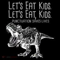 Let's Eat Kids Punctuation Saves Lives Dinosaur Women's Tank Top thumb 5