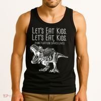 Let's Eat Kids Punctuation Saves Lives Dinosaur Tank Top thumb 3
