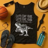 Let's Eat Kids Punctuation Saves Lives Dinosaur Tank Top thumb 4