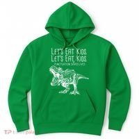 Let's Eat Kids Punctuation Saves Lives Dinosaur Hoodie thumb 0