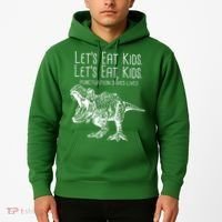 Let's Eat Kids Punctuation Saves Lives Dinosaur Hoodie thumb 2