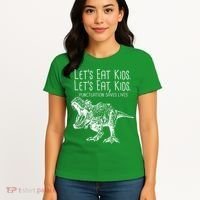 Let's Eat Kids Punctuation Saves Lives Dinosaur Women's T-Shirt thumb 4