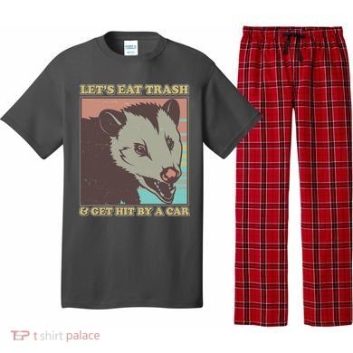 Let's Eat Trash And Get Hit By A Car Opossum Pajama Set