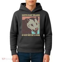 Let's Eat Trash And Get Hit By A Car Opossum Kids Hoodie thumb 4