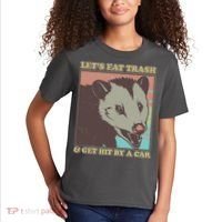 Let's Eat Trash And Get Hit By A Car Opossum Kids T-Shirt thumb 2