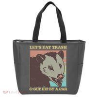 Let's Eat Trash And Get Hit By A Car Opossum Tote Bag thumb 0