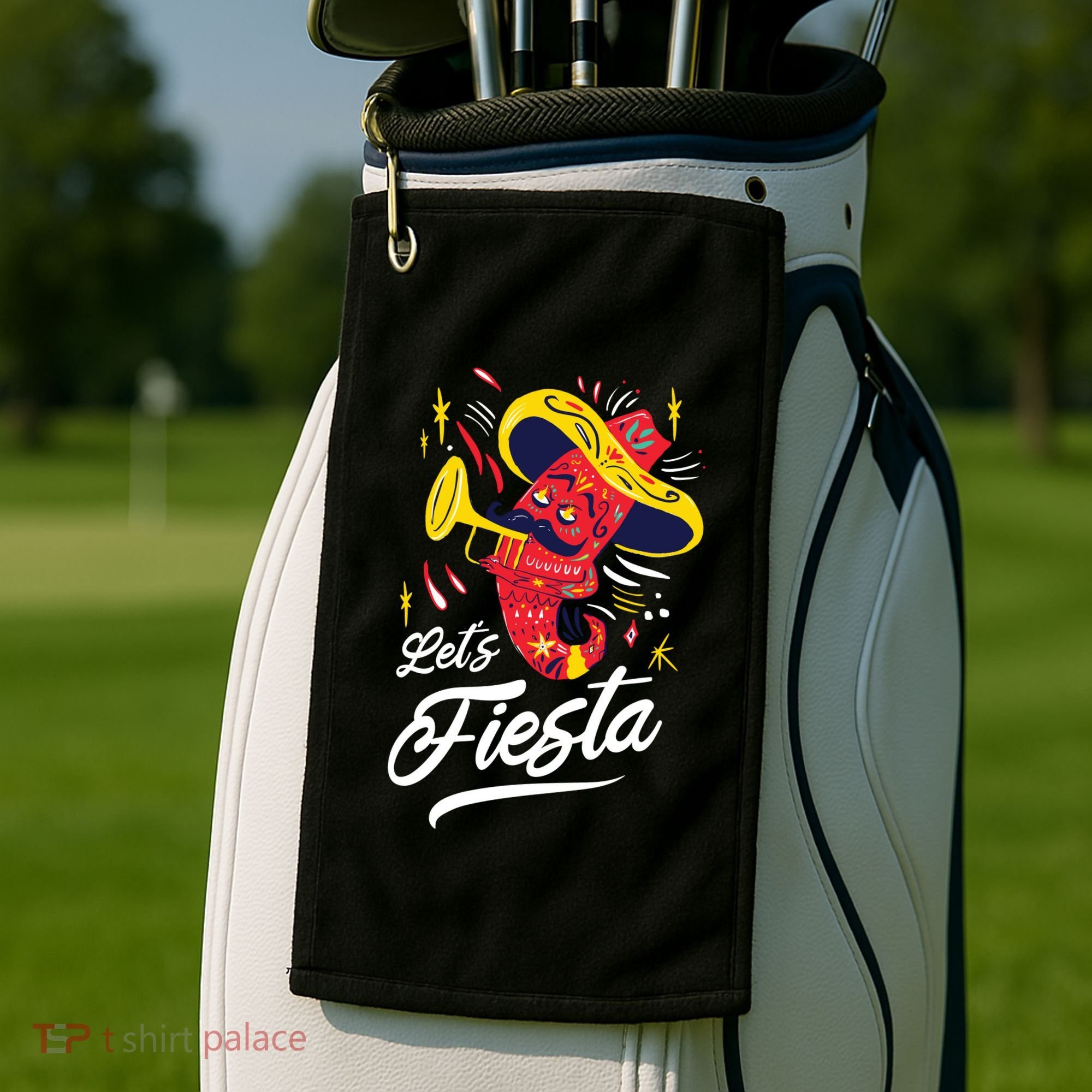 Let's Fiesta Chili Pepper Golf Towel