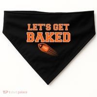 Let's Get Baked Football Cleveland USA-Made Doggie Bandana thumb 0