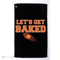 Let's Get Baked Football Cleveland Golf Towel thumb 0