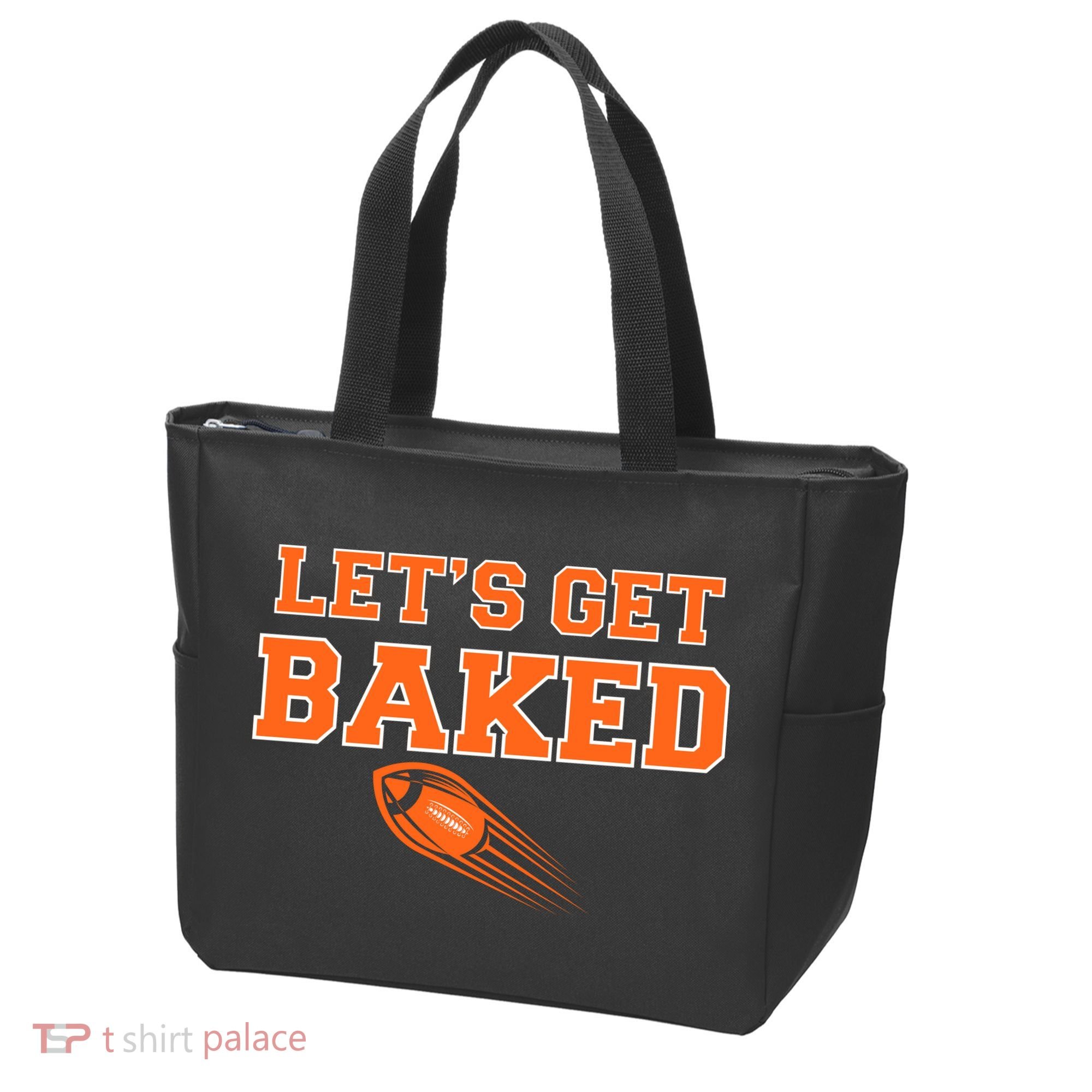 Let's Get Baked Football Cleveland Tote Bag