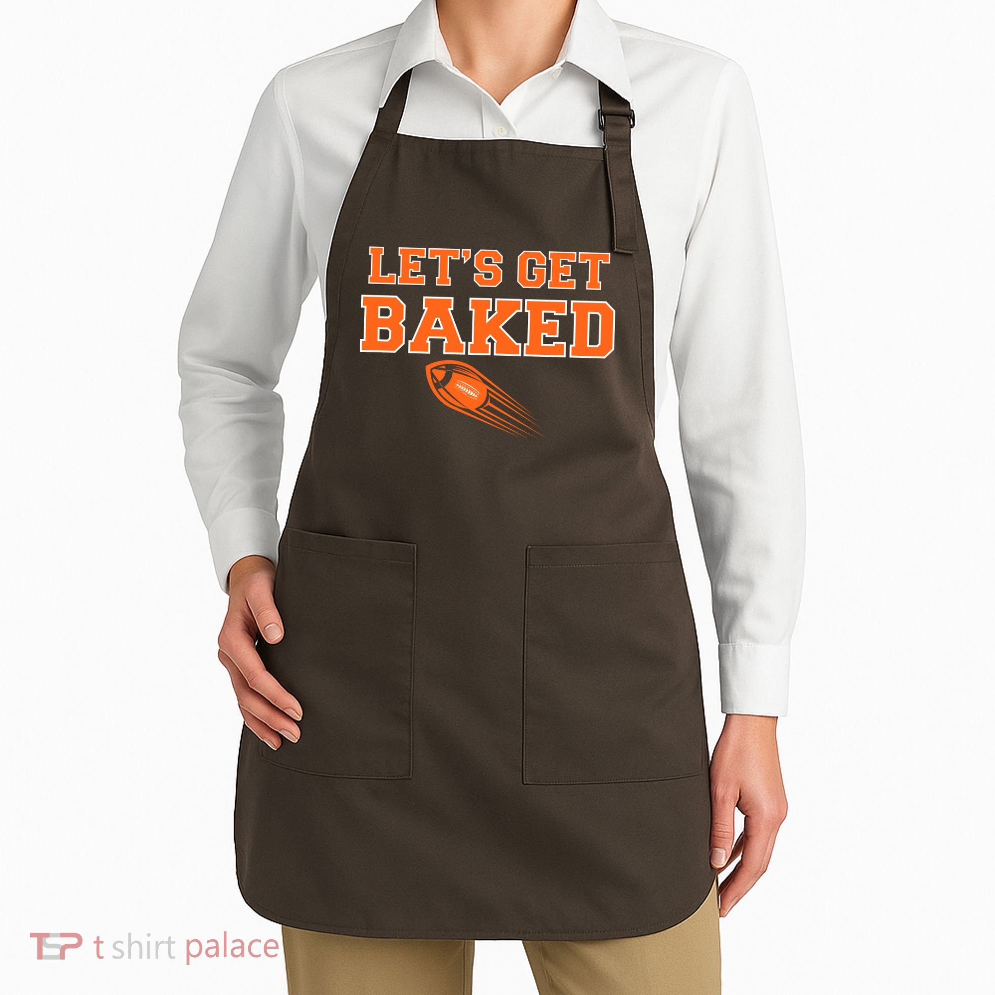 Let's Get Baked Football Cleveland Apron
